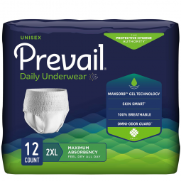 Prevail Daily Underwear First Quality PV-517-Prevail Daily Underwear Maximum Absorbent Underwear, 2X