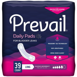 Prevail Daily Pads First Quality PV-915/1-Prevail Daily Pads Maximum Bladder Control Pad, 13 in Leng