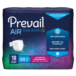 Prevail Air First Quality PVBNG-013CA-Prevail Air Daily Briefs, Size 2, Adult Briefs & Diapers (CS)