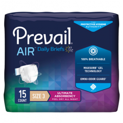 Prevail Air First Quality PVBNG-014CA-Prevail Air Daily Briefs, Size 3, Adult Briefs & Diapers (CS)