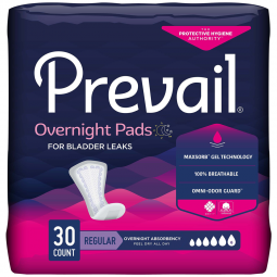 Prevail Overnight First Quality PVX-120-Prevail Daily Pads Overnight Bladder Control Pad, 16-Inch Le