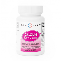 Geri-Care 747 06 GCP Calcium 600 + D Dietary Supplement, Nonprescription Vitamins & Minerals (CS)