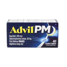 Advil PM Glaxo Consumer Products 00573016440-Advil PM Caplets, Pain Relief (BT) - Advil PM Caplets