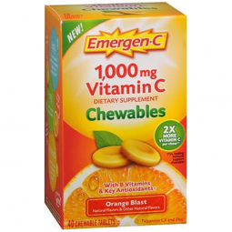 Emergen-C Glaxo Consumer Products 76314032450-Emergen-C Vitamin C 1000 mg Chewables Tablets Orange B