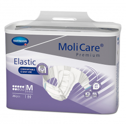 MoliCare Premium Elastic 8D Hartmann 165472-MoliCare Premium Elastic Incontinence Brief, 8D, Medium,