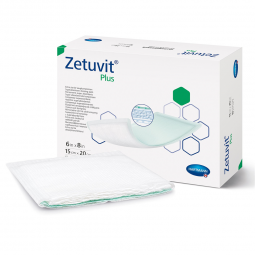 Zetuvit Plus Hartmann 413112-Zetuvit Plus Sterile Superabsorbent Dressing, 6 x 8 Inch, Cellulose Dre