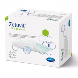 Zetuvit Plus Silicone Non-Bordered Hartmann 413114-Zetuvit Plus Silicone Super Absorbent Dressing, 3