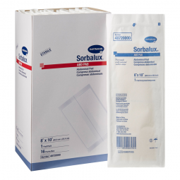 Sorbalux ABD Hartmann 48720000-Sorbalux ABD Sterile Abdominal Pad, 8 x 10 Inch, ABD Gauze Pads (CS)