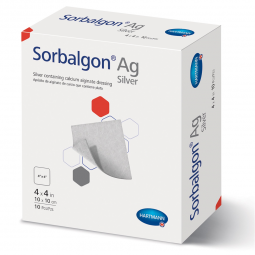 Sorbalgon Ag Hartmann 999611-Silver Alginate Dressing Sorbalgon Ag 4 X 4 Inch Square Sterile, Silver