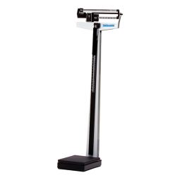Healthometer 450KL Beam Scales w/ Height Rod, Rotating Poise Bar, Counterweights (Wheels Optional)