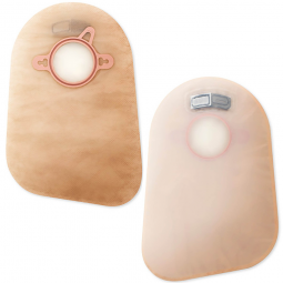 Hollister 18363 Two-Piece Closed End Transparent Filtered Ostomy Pouch, 9" Length, 2-1/4"