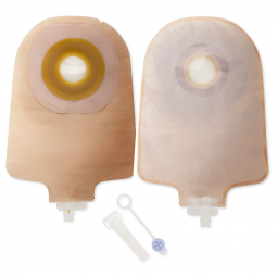 Premier Hollister 8487-Premier One-Piece Drainable Transparent Urostomy Pouch, 9 Inch Length, 1-3/8 
