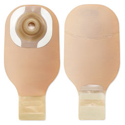 Premier Hollister 8963-One-Piece Drainable Beige Filtered Ostomy Pouch, 12 in Length, 1-1/8 in Stoma