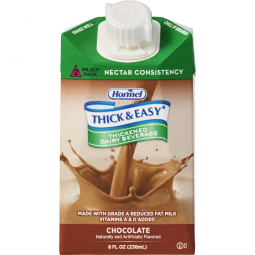 Hormel 72447 Thick & Easy Dairy Nectar Consistency Chocolate Milk Thickened Beverage, 8 oz