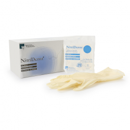 NitriDerm Innovative Healthcare 135275-NitriDerm Nitrile Surgical Glove, Size 7.5, White (CS/200)