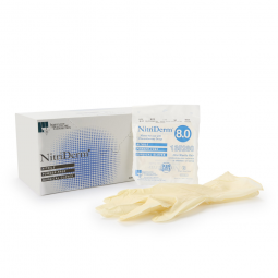 NitriDerm Innovative Healthcare 135280-NitriDerm Nitrile Surgical Glove, Size 8, White (CS/200)