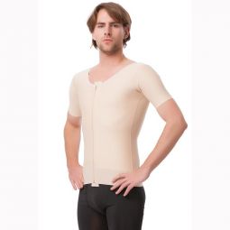 Isavela MG06 Vest with Above Elbow Sleeves and Front Center Zipper 