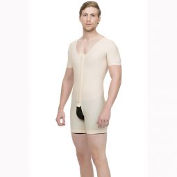 Isavela MG07 Body Suit with Above Elbow Sleeves & Front Zipper 