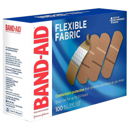 Band-Aid Johnson & Johnson Consumer 10381370044441-Band-Aid Flexible Fabric Tan Adhesive Strip, 1 x 