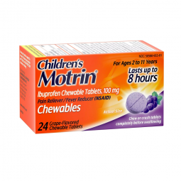 MOTRIN J & J Sales 30045093226-Motrin Children's Ibuprofen Chewable Tablets Dye-Free Grape, Pain Rel