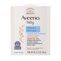 Aveeno Baby Eczema Therapy J & J Sales 38137003662-Bath Additive Aveeno Baby Eczema Therapy 3.75 oz.