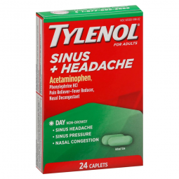 Tylenol Sinus + Headache J & J Sales 50580059801-Tylenol Sinus + Headache Acetaminophen/Phenylephrin