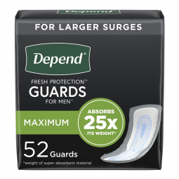 Depend Fresh Protection Guards for Men Kimberly Clark 13792-Depend Guards Incontinence Pads, Disposa