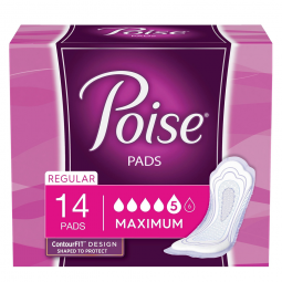 Poise Kimberly Clark 19568-Poise Bladder Control Pads, Disposable, Heavy Absorbency, Regular Length,