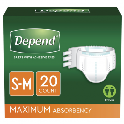 Depend Kimberly Clark 35456-Depend Maximum Incontinence Brief, Small / Medium, Adult Briefs & Diaper