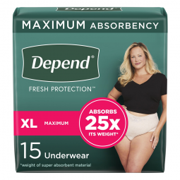 Depend Fresh Protection Kimberly Clark 43586-Depend Fresh Protection Womens Maximum Absorbency Under