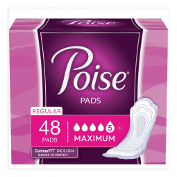 Poise Fresh Protection Kimberly Clark 47199-Poise Maximum Bladder Control Pad, 12.9 in Length, Pads 