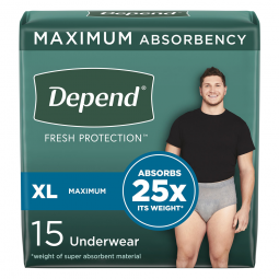 Depend Fresh Protection Kimberly Clark 47930-Depend Fresh Protection Mens Maximum Absorbency Underwe