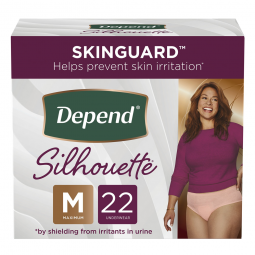 Depend Silhouette Kimberly Clark 51450-Depend Silhouette Classic Women's Underwear, Medium, Pink (PK