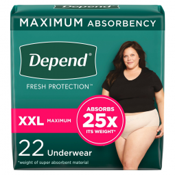 Depend Fresh Protection Kimberly Clark 53306-Depend Fresh Protection Womens Maximum Absorbency Under