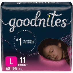 GoodNites Kimberly Clark 53363-GoodNites Absorbent Underwear, Large, 11 per Pack, Overnight & Traini