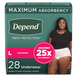 Depend Fresh Protection Kimberly Clark 53743-Depend Fresh Protection Womens Maximum Absorbency Under