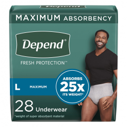 Depend Fresh Protection Kimberly Clark 53745-Depend Fresh Protection Mens Maximum Absorbency Underwe