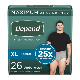 Depend Fresh Protection Kimberly Clark 53746-Depend Fresh Protection Mens Maximum Absorbency Underwe