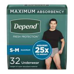 Depend Fresh Protection Kimberly Clark 53748-Depend Fresh Protection Mens Maximum Absorbency Underwe