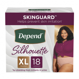 Depend Silhouette Kimberly Clark 54219-Depend Silhouette Classic Women's Underwear, Extra Large, Pin