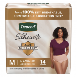 Depend Silhouette Kimberly Clark 55418-Female Adult Absorbent Underwear Depend Silhouette Waistband 