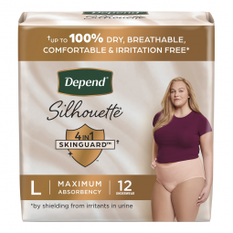 Depend Silhouette Kimberly Clark 55424-Female Adult Absorbent Underwear Depend Silhouette Waistband 