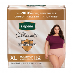 Depend Silhouette Kimberly Clark 55425-Female Adult Absorbent Underwear Depend Silhouette Waistband 