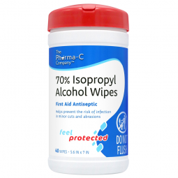 Pharma-C-Wipes Kleen Test Products 63-200736K-Pharma-C-Wipes Isopropyl Alcohol Antiseptic, First Aid
