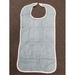 Lew Jan Textile V91-1830BL-Lew Jan Textile Hook & Loop Closure Reusable Bib, Blue, Bibs (DZ)
