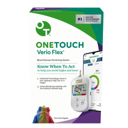 OneTouch Verio LifeScan 024044-Blood Glucose Meter OneTouch Verio 5 Second Results Stores up to 500 