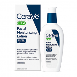 CeraVe PM Loreal USA 60600053745-Facial Moisturizer CeraVe PM 3 oz Pump Bottle Unscented Lotion, Moi