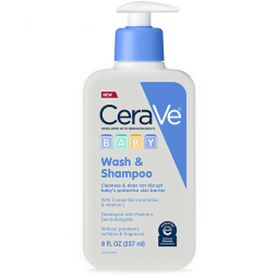 CeraVe Loreal USA 60600056019-Baby Shampoo & Body Wash CeraVe 8 oz. Pump Bottle Unscented, Shampoos