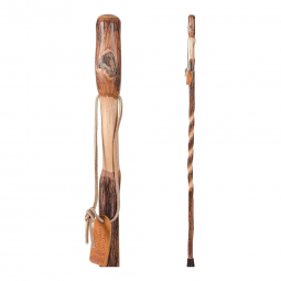 Brazos Twisted Mabis Healthcare 602-3000-1282-Brazos Twisted Hickory Rustic Walking Stick, 58-Inch H