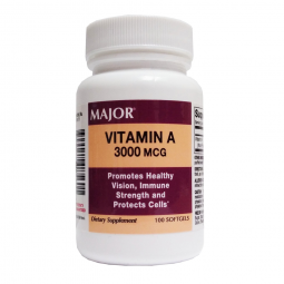 Major Major Pharmaceuticals 00904208560-Major Vitamin A Supplement, Vitamins & Minerals (BT)
